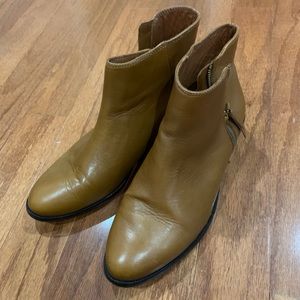 jcrew cognac leather booties